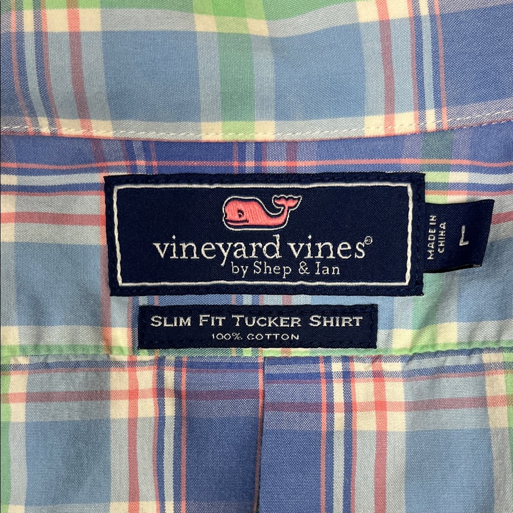 Vineyard Vines Men's Multicolor Plaid Shirt - Picture 2 of 3